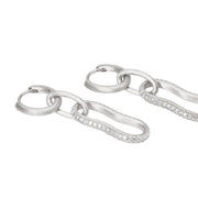 Mabina Orecchini a cerchio in argento rodiato bulinato 563923